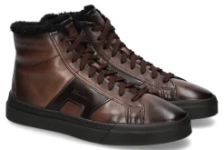 Hot Mid- Cut Sneaker gefüttert DOUBLE BUCKLE BROWN- dunkelbraun Herren Sneakers | Warmgefüttert