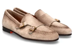 Clearance Monk CARLOS VELOURS- beige/ braun Herren Slippers