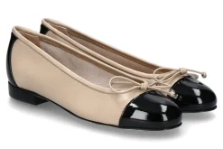 Clearance Scarparossa by Ballerina MOLLY NAPPA VERNICE- nude/ nero Damen Ballerinas