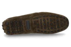 Hot Herren- Mokassin VELOUR- taupe/dunkelgrün Herren Slippers | Mokassins