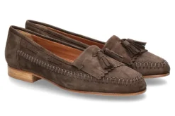 Hot Mokassin CAMOSCIO QUEEN- marrone/braun Damen Slipper | Mokassin