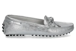Hot Mokassin DECOUPAGE ARGENTO- silber Damen Slipper | Mokassin