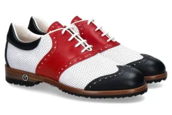 Sale Damen- Golfschuh SUSY PERFORATO BLU BIANCO ROSSO (37 ) Damen Golfschuhe
