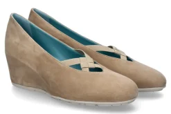 Clearance Keilpumps TRACY CMAOSCIO ELASTIC- beige Damen Pumps | Keilschuhe