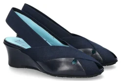 Clearance Keilsandale CARMA NAPPA NAVY Damen Sandalen | Keilschuhe