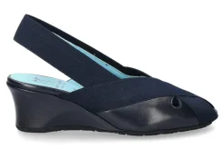Clearance Keilsandale CARMA NAPPA NAVY Damen Sandalen | Keilschuhe