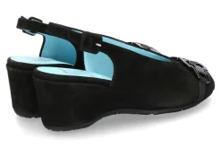 Discount Keilsandale CANTALÒ NERO NICKEL Damen Sandalen | Keilschuhe