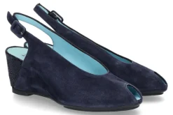 Outlet Sandale CLAYTON CAMOSCIO DARK BLUE (38½) Damen Sandalen | Keilschuhe