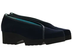 Best Slipper DORCAS NAPPA NERO SETA BLU (39½) Damen Slipper | Keilschuhe