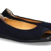 Outlet Peeptoe CAMOSCIO NERO BLU Damen Sandalen | Peeptoes