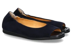 Outlet Peeptoe CAMOSCIO NERO BLU Damen Sandalen | Peeptoes