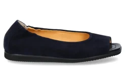 Outlet Peeptoe CAMOSCIO NERO BLU Damen Sandalen | Peeptoes
