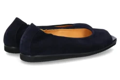 Outlet Peeptoe CAMOSCIO NERO BLU Damen Sandalen | Peeptoes