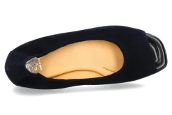 Outlet Peeptoe CAMOSCIO NERO BLU Damen Sandalen | Peeptoes