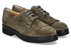 Best Schnürschuh 8573 LONDON- lodengrün Damen Schnürschuhe
