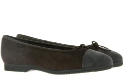 Outlet Ballerina gefüttert CAMOSCIO MORO ANTHRAZIT (40) Damen Ballerinas | Warmfutter