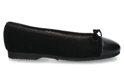 Outlet Ballerina gefüttert CAMOSCIO NERO NAPPA NERA Damen Ballerinas | Warmfutter