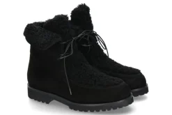 Sale Bootie VELOUR/ 10 schwarz Damen Stiefel | Stiefeletten
