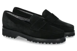 Best Slipper gefüttert VELOUR NERO Damen Slipper | Mokassin