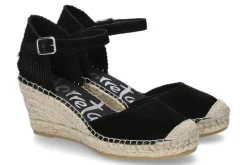 Online Keilsandale SERRAJE NEGRO CLAVEL NATURAL Damen Sandalen | Keilschuhe