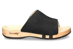 Sale Holzpantolette ANJA NAPPA NERO Damen Pantoletten | Hausschuhe